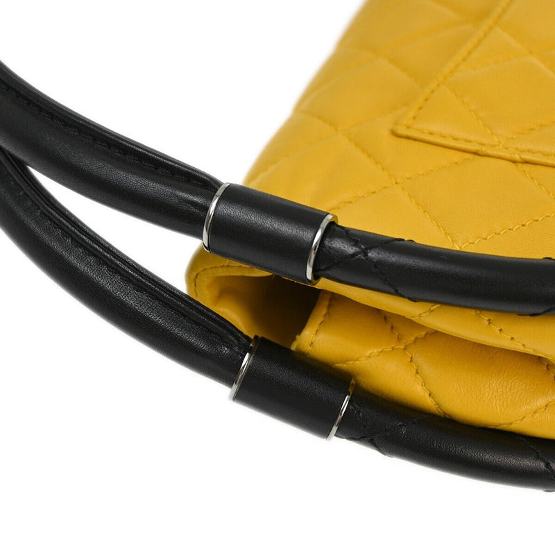 Chanel Yellow Lambskin Hula Hoop Handbag