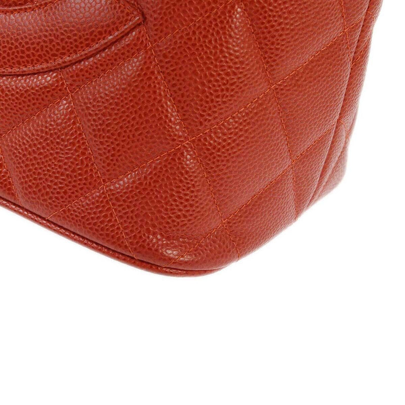 Chanel Red Caviar Medallion Tote Handbag