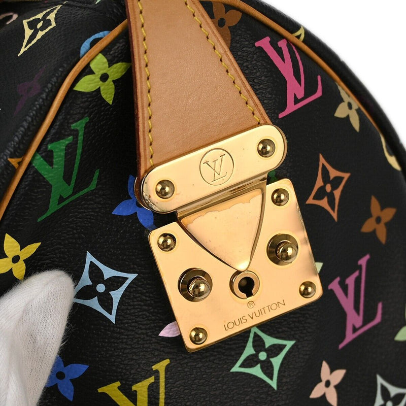 Louis Vuitton Black Multicolor Speedy 30