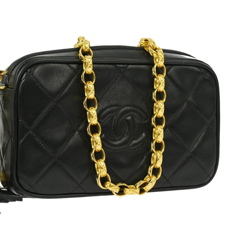 Chanel Black Lambskin Camera Bag Mini