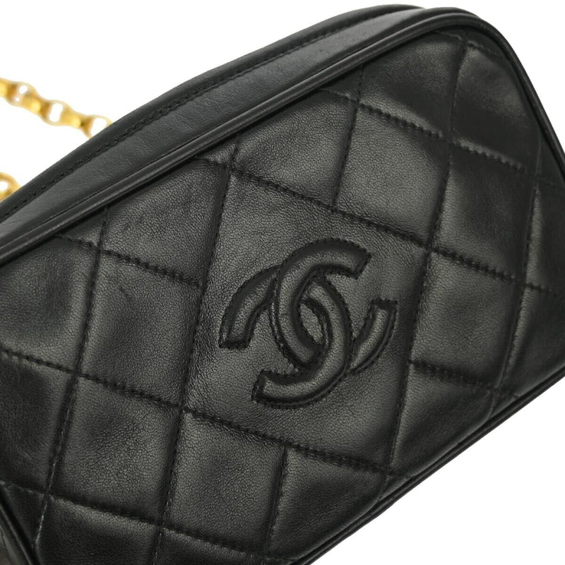 Chanel Black Lambskin Camera Bag Mini