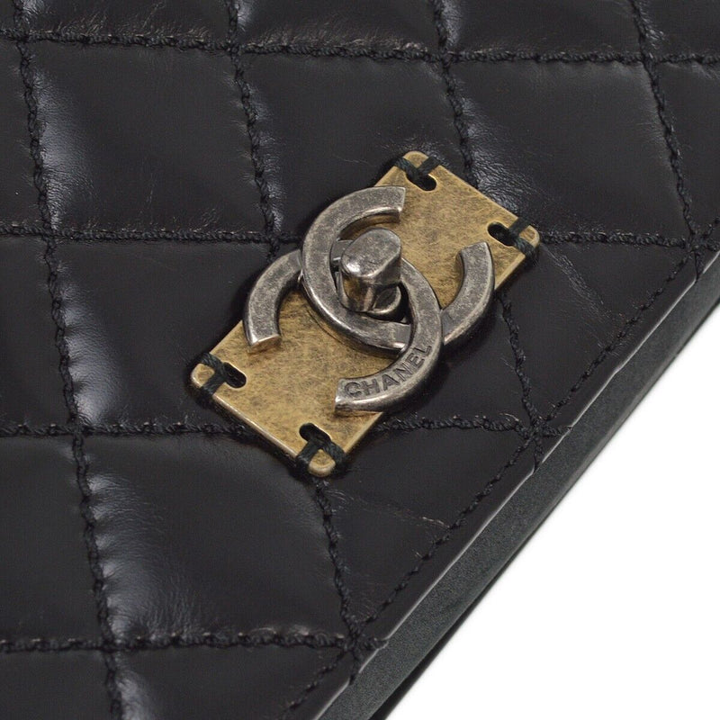 Chanel Black Lambskin Double Chain