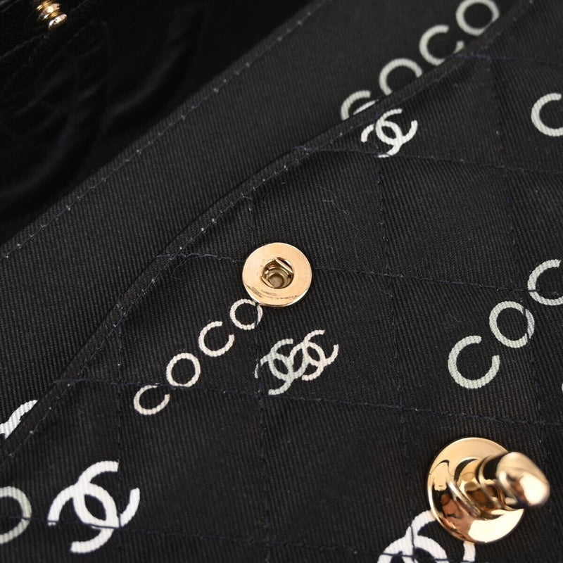 Chanel Black Canvas Coco Medium Classic