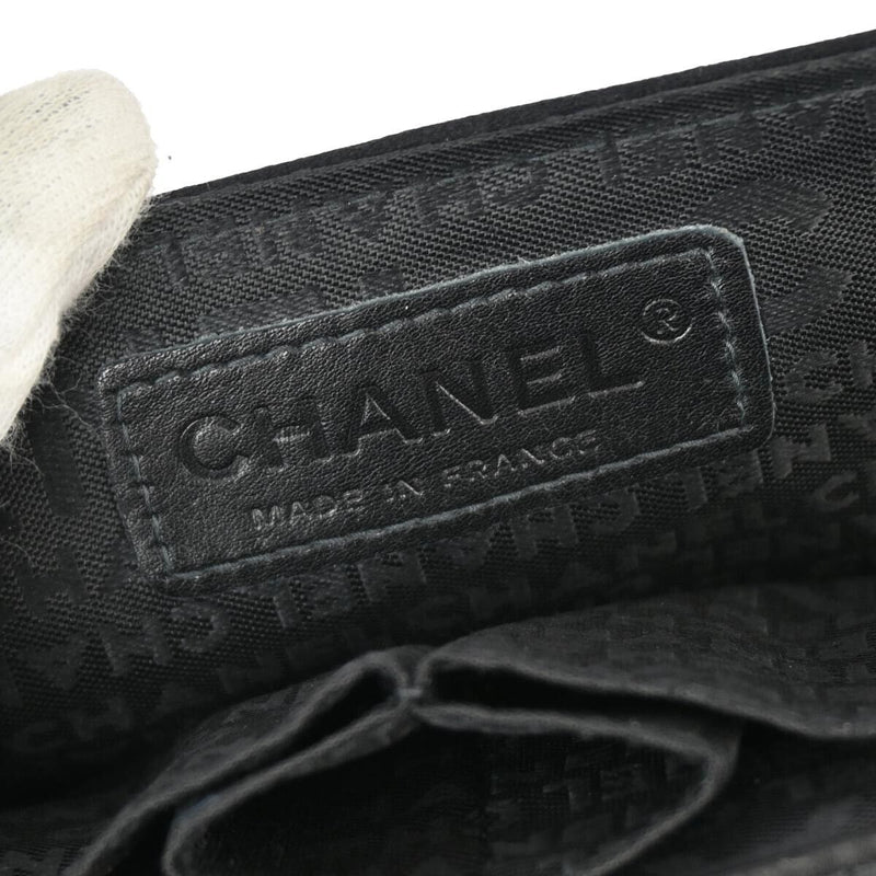 Chanel Black Satin East West Shoulder