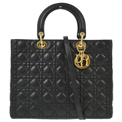 Christian Dior Black Lambskin Lady