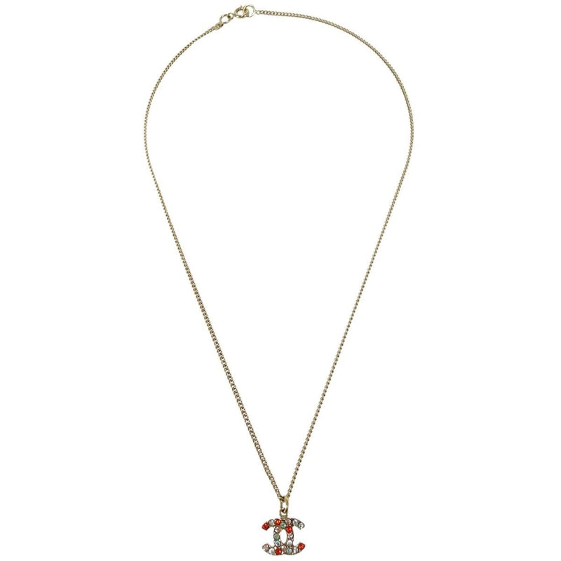 Chanel Gold Mini Cc Pendant Necklace