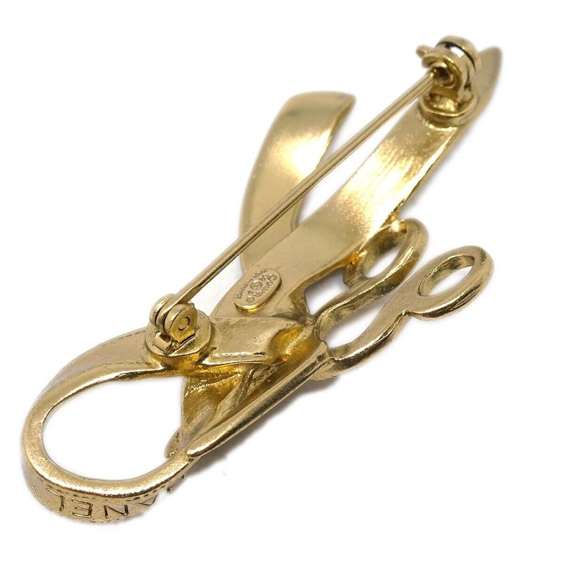 Chanel Scissors Brooch Pin Gold 02P