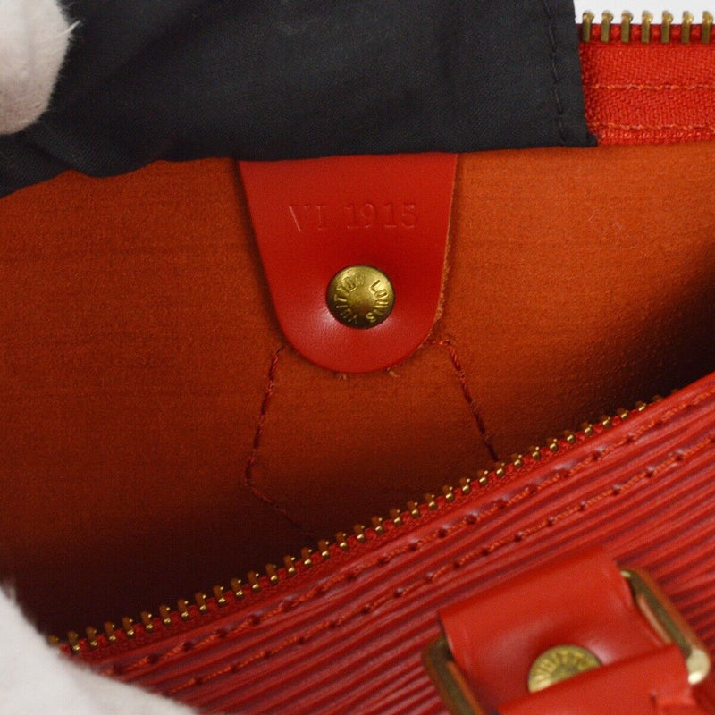 Louis Vuitton Red Epi Speedy 30 Handbag