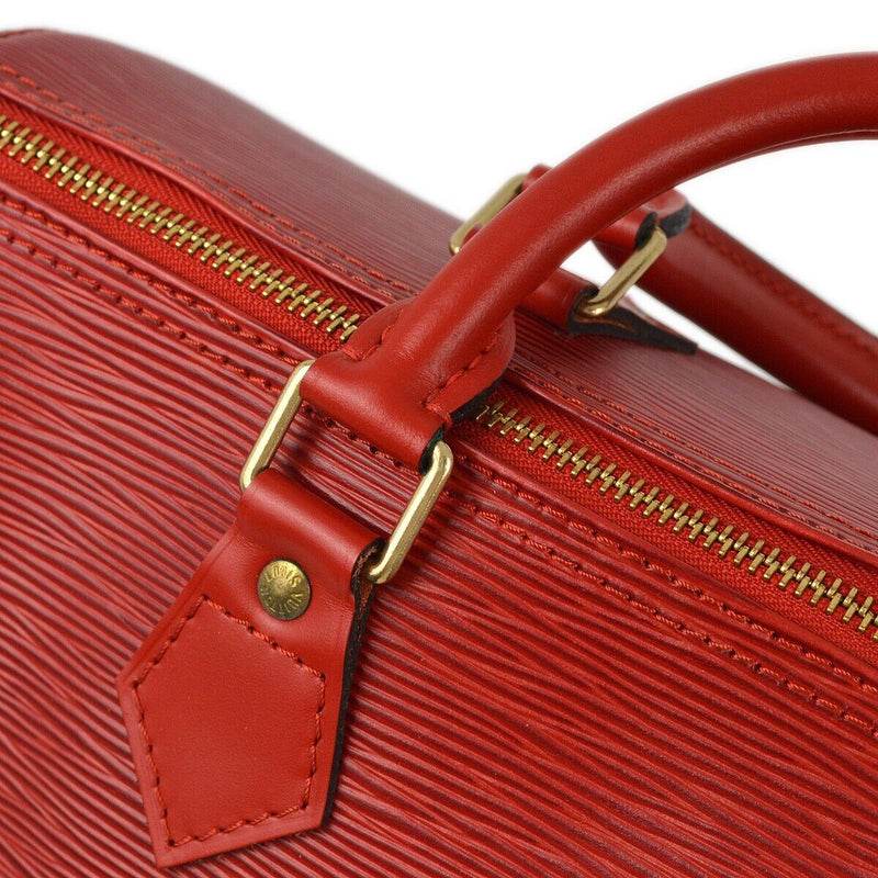 Louis Vuitton Red Epi Speedy 30 Handbag