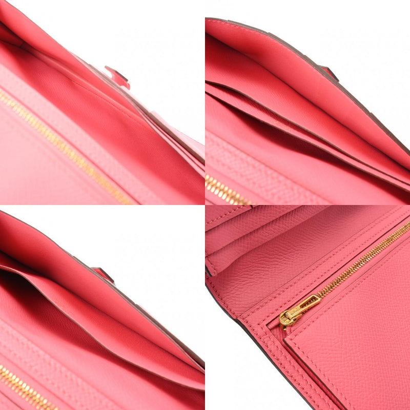 Hermes Beansufla Rose Azalee Long Wallet