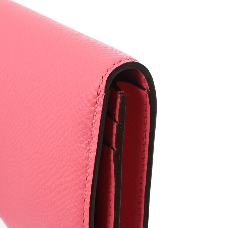 Hermes Beansufla Rose Azalee Long Wallet