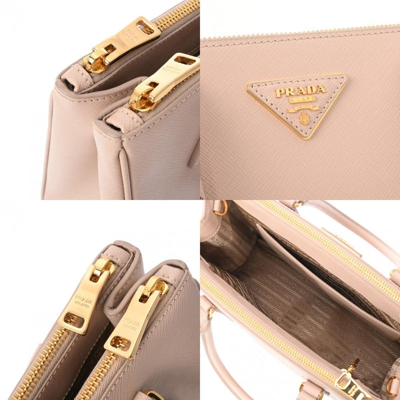 Prada Galleria Pink/Beige Hand Bag