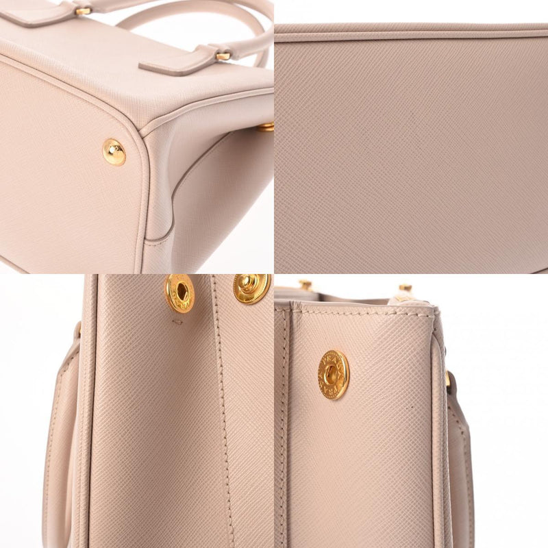 Prada Galleria Pink/Beige Hand Bag