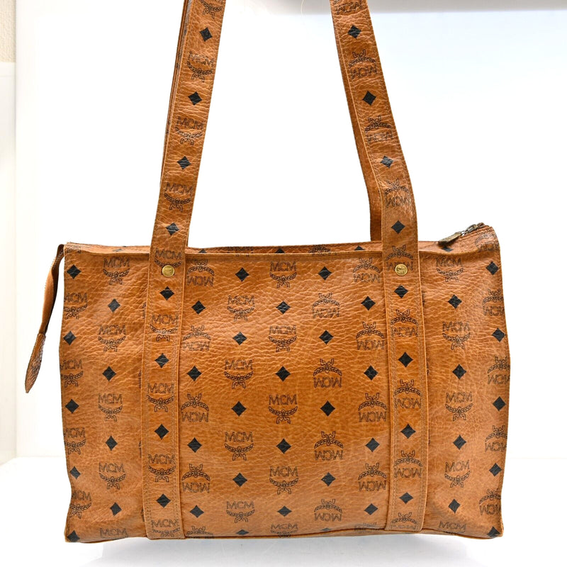 Mcm Visetos Leather Tote Shoulder