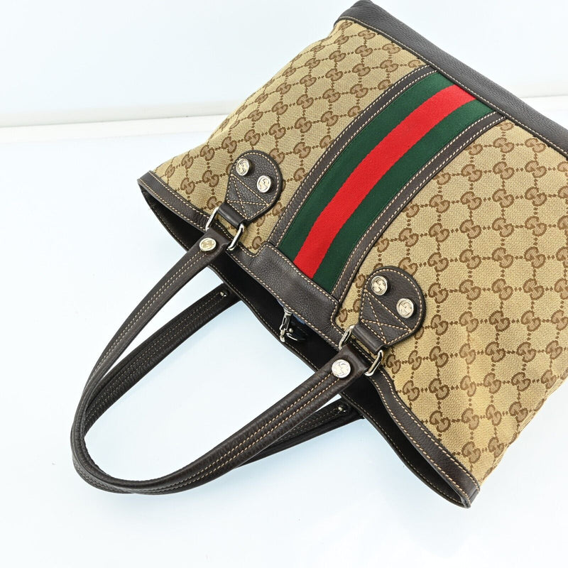 Gucci Sherry Line Gg Pattern Tote Bag