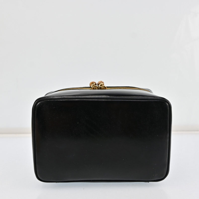 Gucci Vanity Cosmetic Pouch Enamel Black