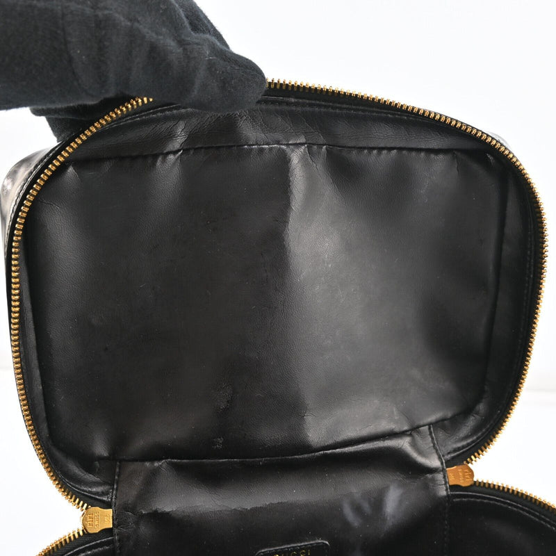 Gucci Vanity Cosmetic Pouch Enamel Black