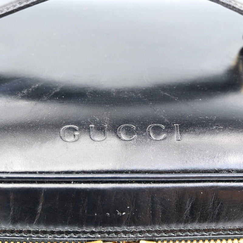 Gucci Vanity Cosmetic Pouch Enamel Black