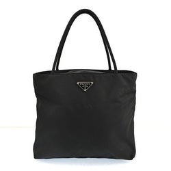 Prada Nylon Leather Hand Tote Bag