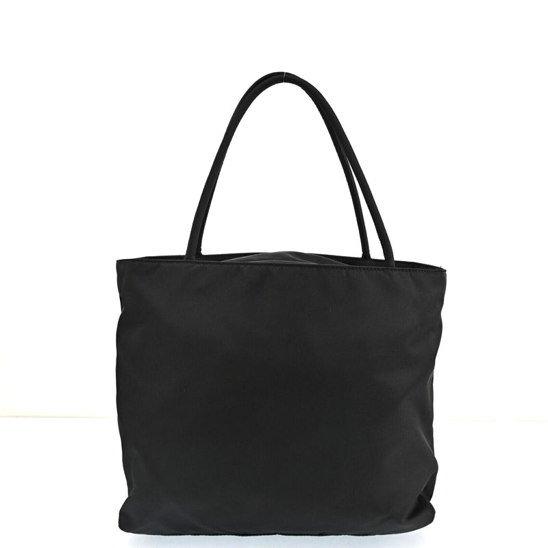 Prada Nylon Leather Hand Tote Bag