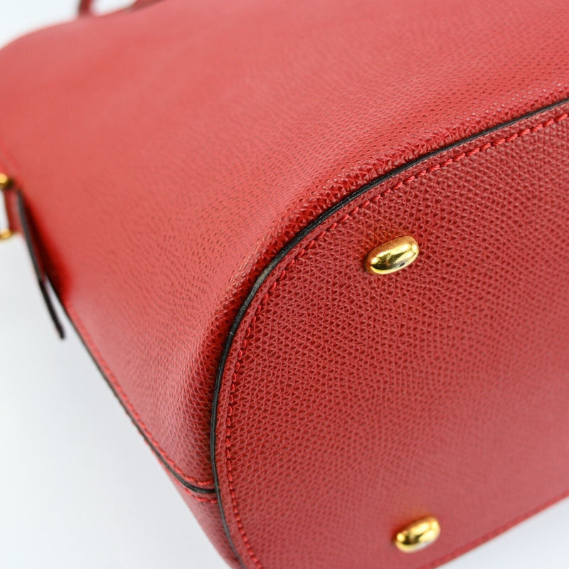 Celine Hand Bag Leather 2Way Red