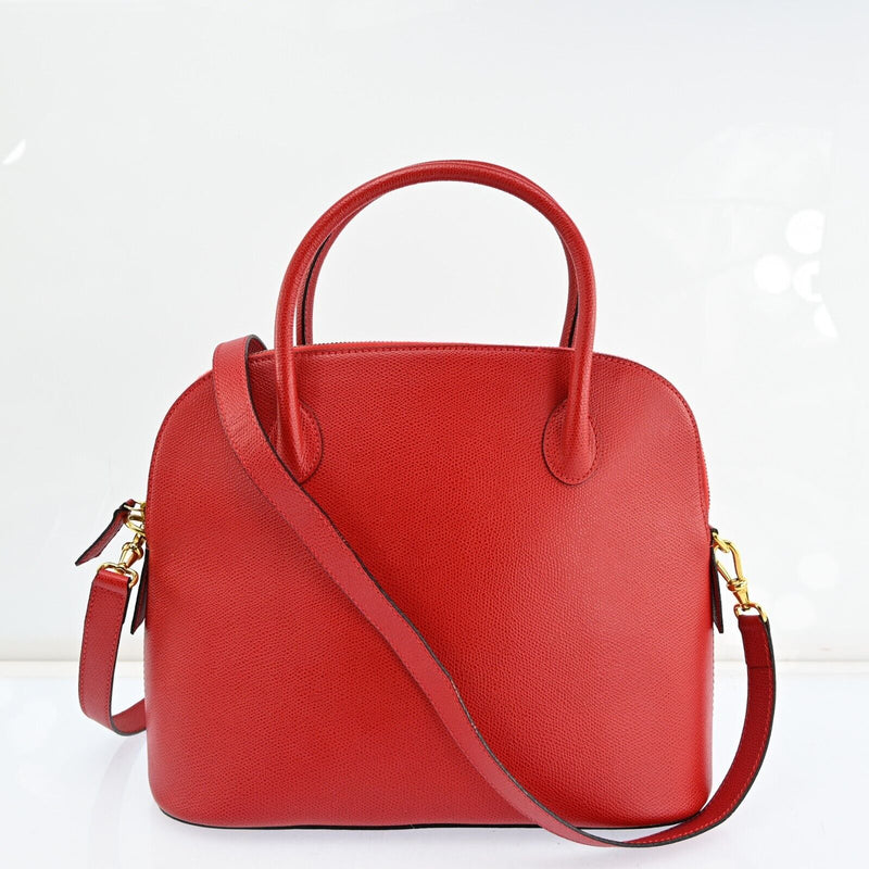 Celine Hand Bag Leather 2Way Red