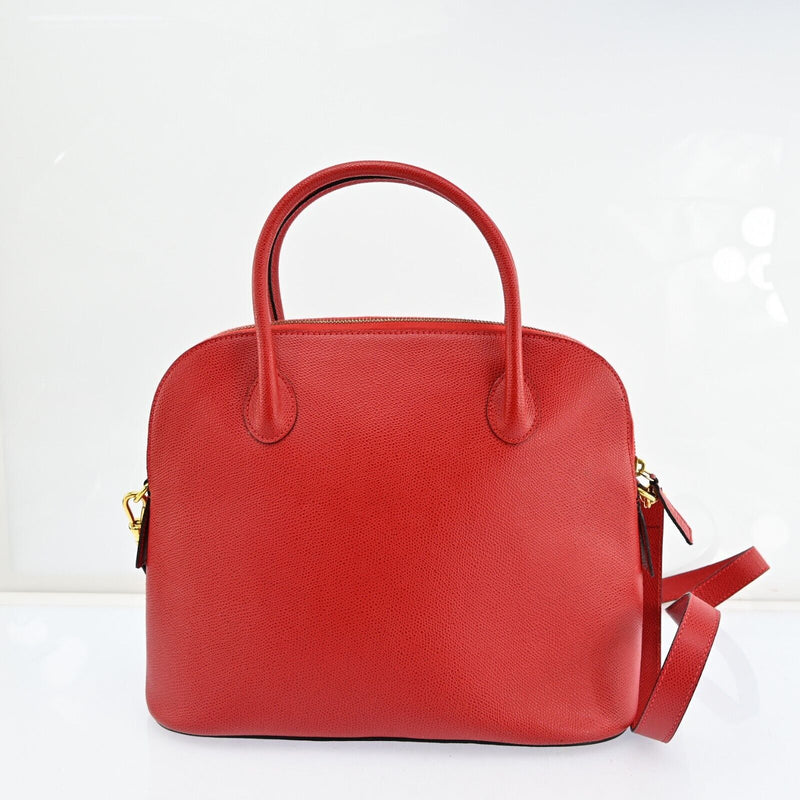 Celine Hand Bag Leather 2Way Red