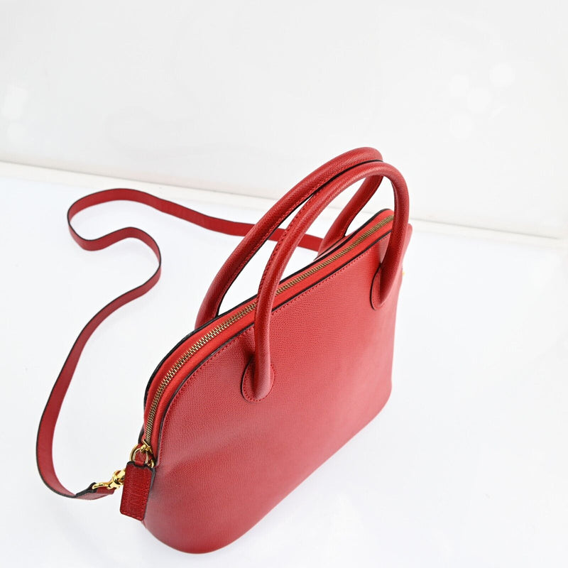 Celine Hand Bag Leather 2Way Red