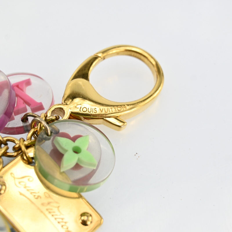 Louis Vuitton Key Ring Chain Flower Gold