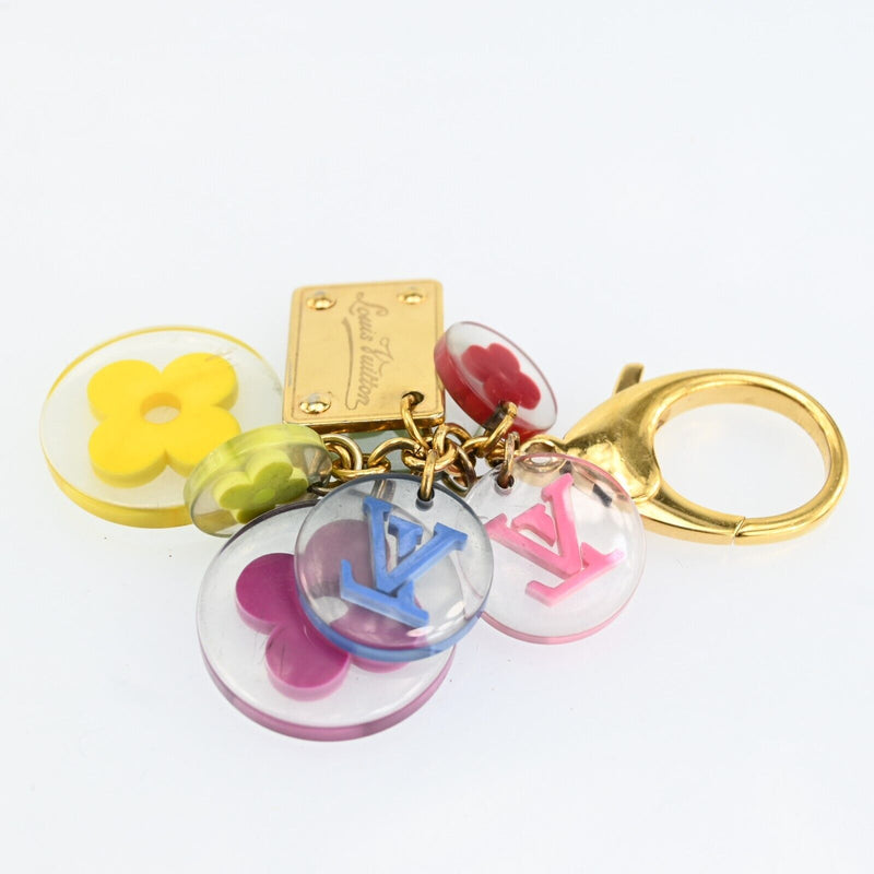 Louis Vuitton Key Ring Chain Flower Gold