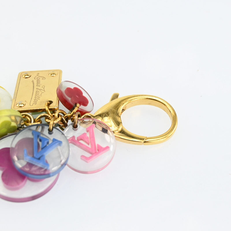 Louis Vuitton Key Ring Chain Flower Gold