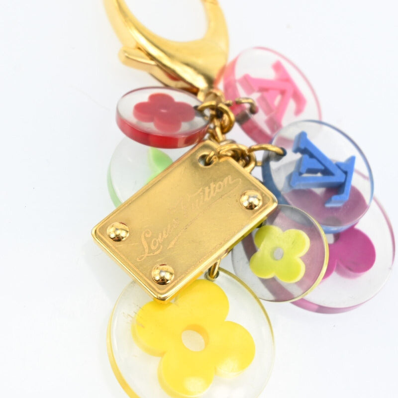 Louis Vuitton Key Ring Chain Flower Gold