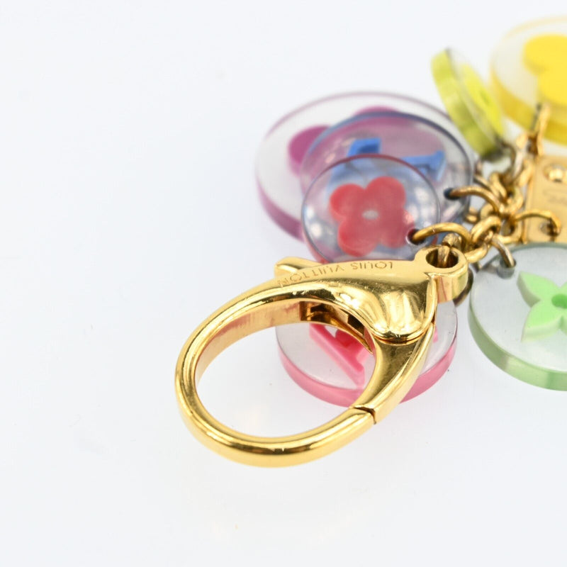 Louis Vuitton Key Ring Chain Flower Gold