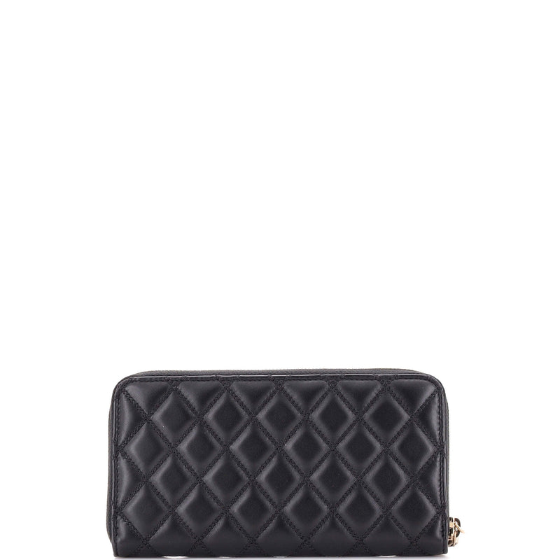 Chanel Pearl Zip Wallet Lambskin Long