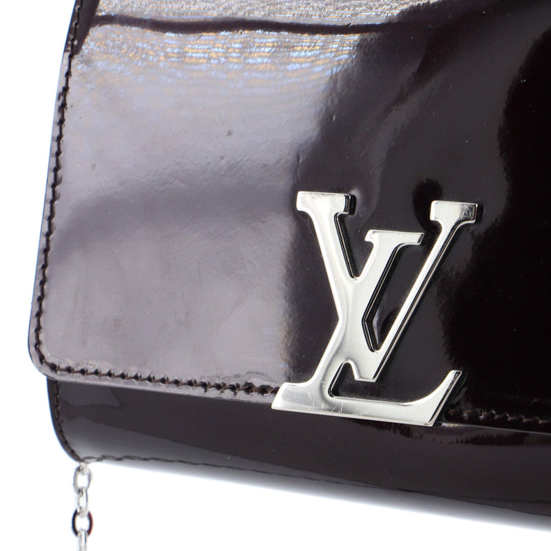 Louis Vuitton Chain Louise Clutch Patent