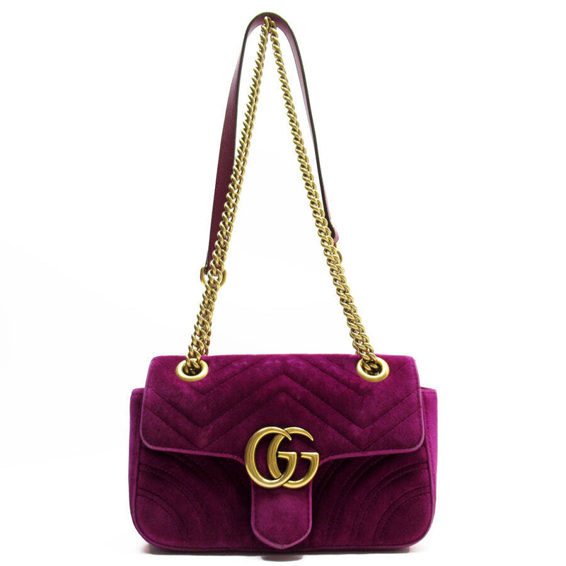 Gucci Shoulder Bag Purple Velvet