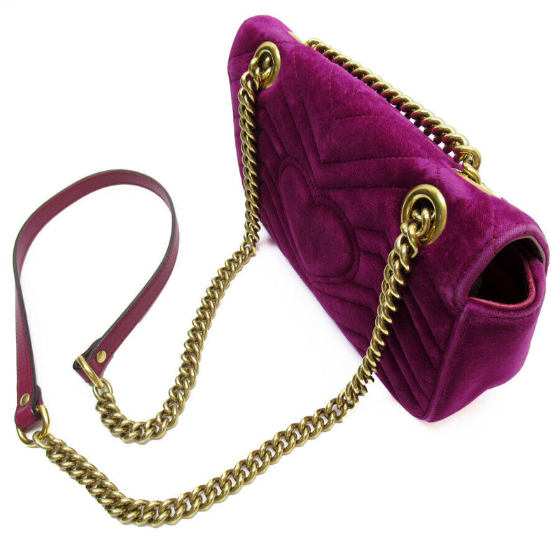 Gucci Shoulder Bag Purple Velvet