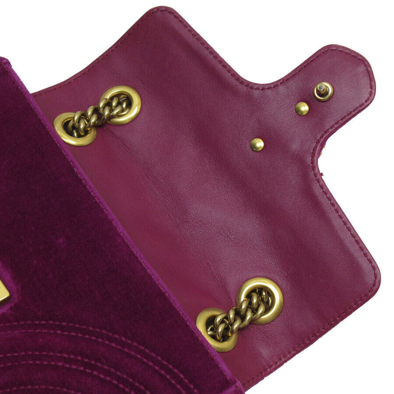 Gucci Shoulder Bag Purple Velvet