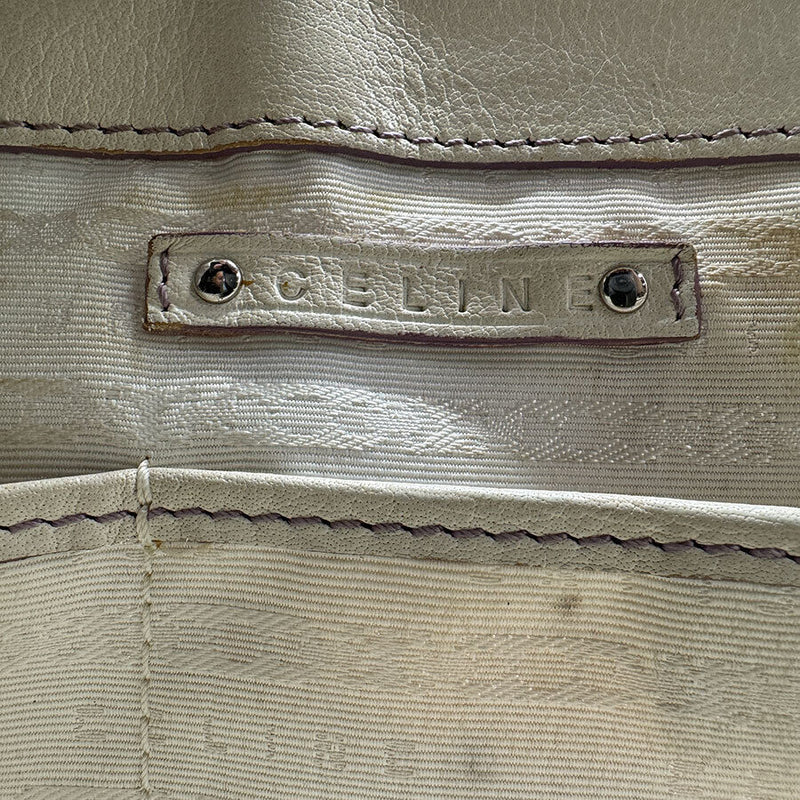 Celine Handbag White Leather