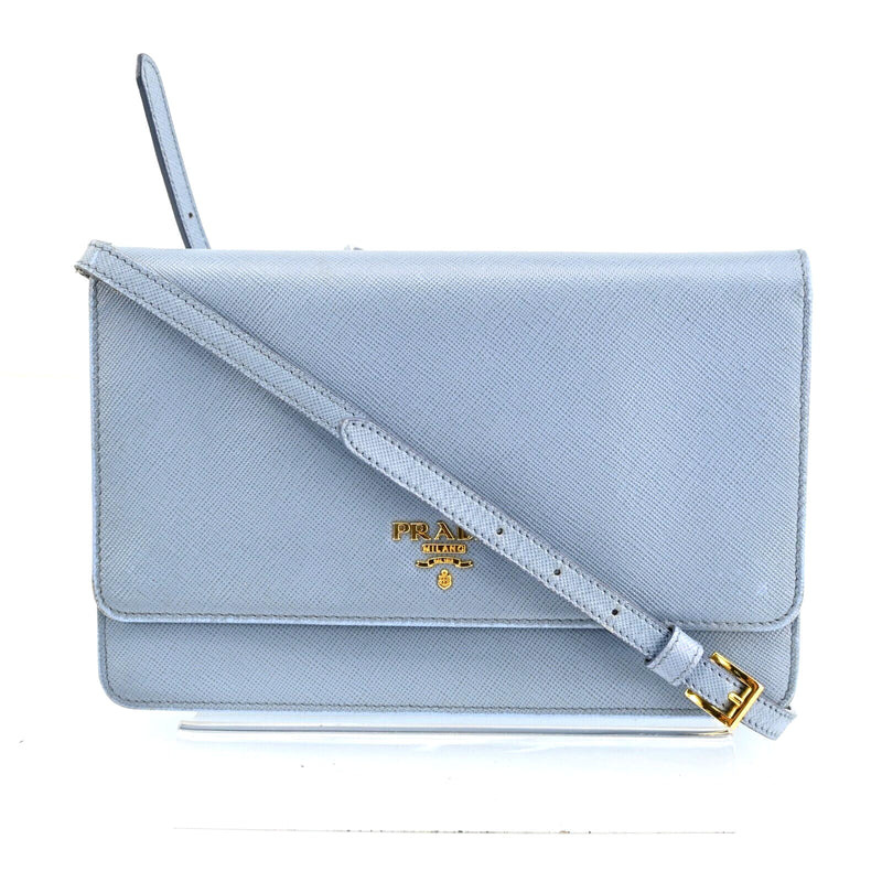 Prada Wallet Shoulder Bag Light Blue