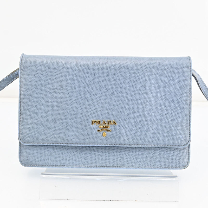 Prada Wallet Shoulder Bag Light Blue