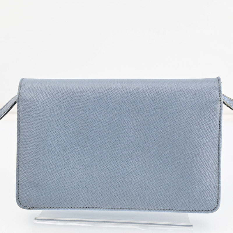 Prada Wallet Shoulder Bag Light Blue