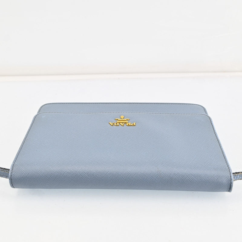 Prada Wallet Shoulder Bag Light Blue