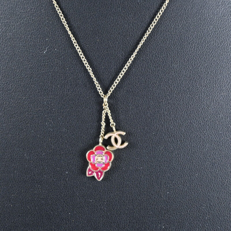 Chanel Cc Logo Pendant Necklace Ladies