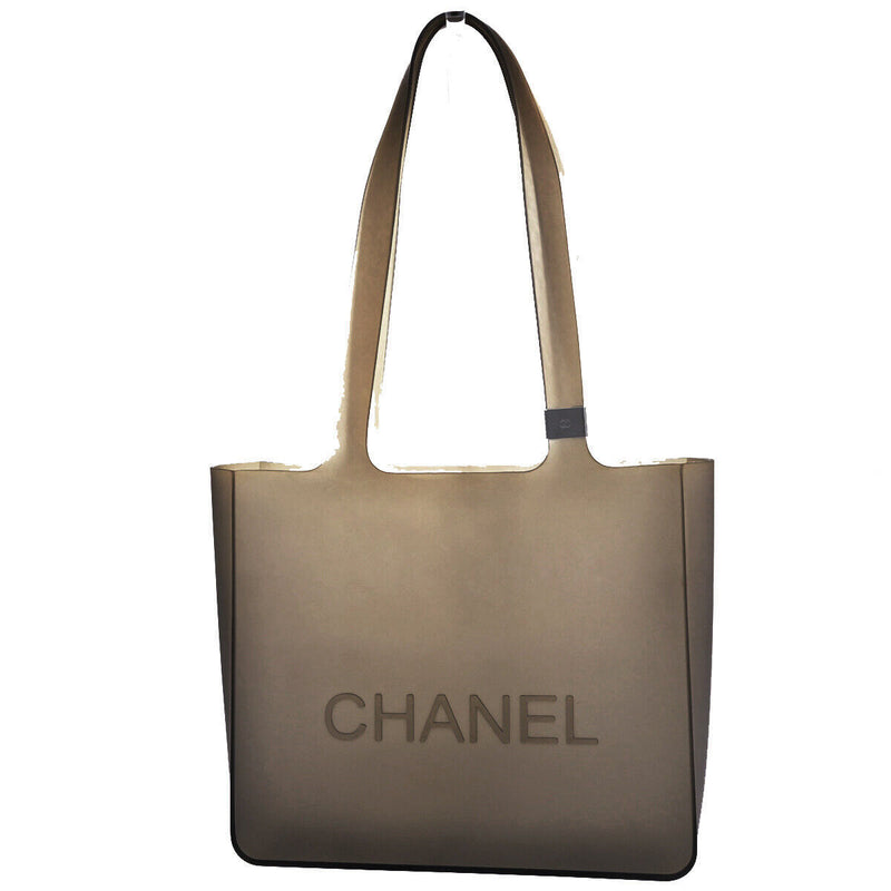 Chanel Cc Logo Shoulder Tote Bag Rubber