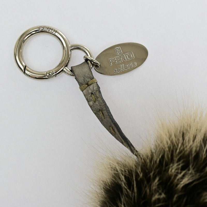 Fendi Logo Pompom Bag Charm Key Ring Fox