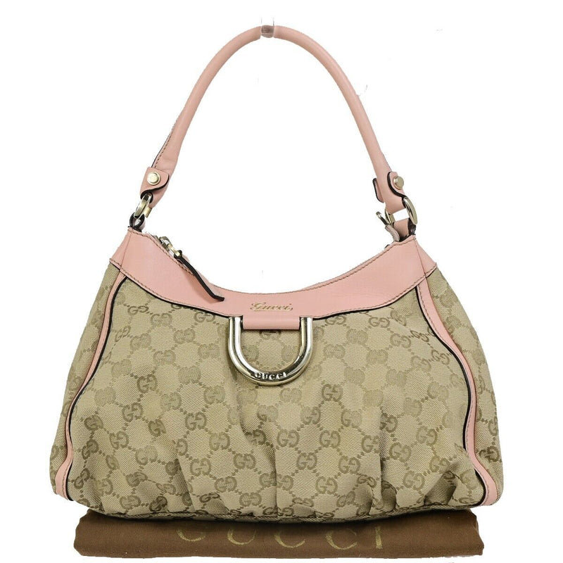 Gucci Gg Logo Abbey Shoulder Bag Canvas