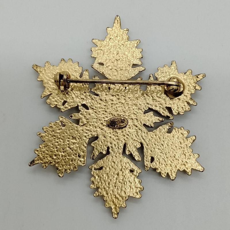 Chanel Brooch Pin Snowflake Stone