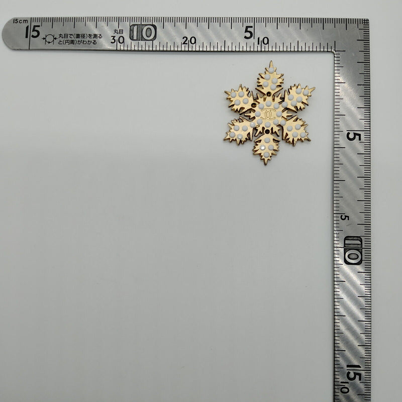 Chanel Brooch Pin Snowflake Stone