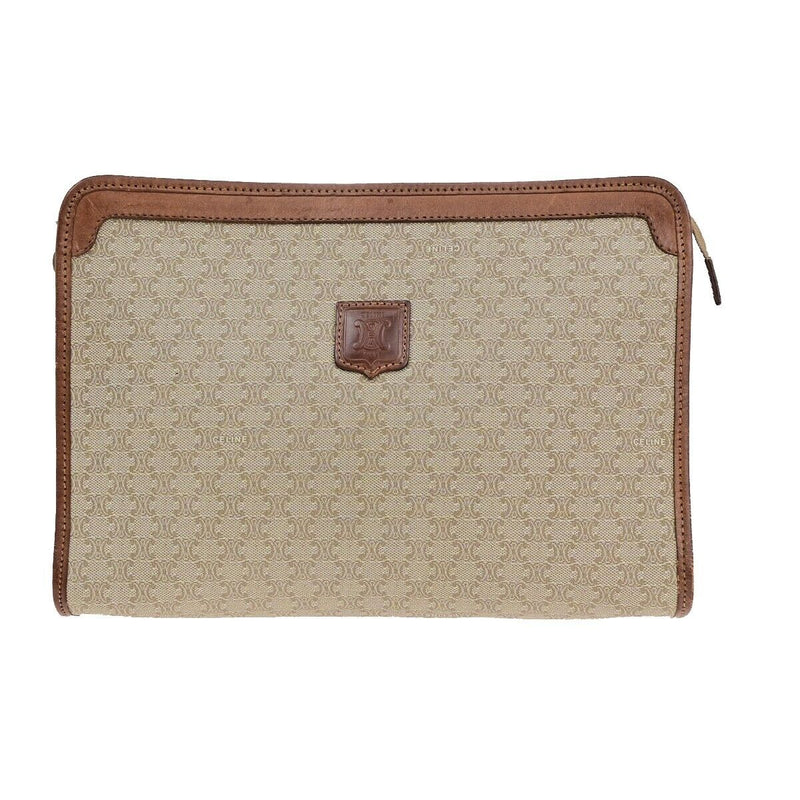 Celine Logo Macadam Pattern Clutch Hand